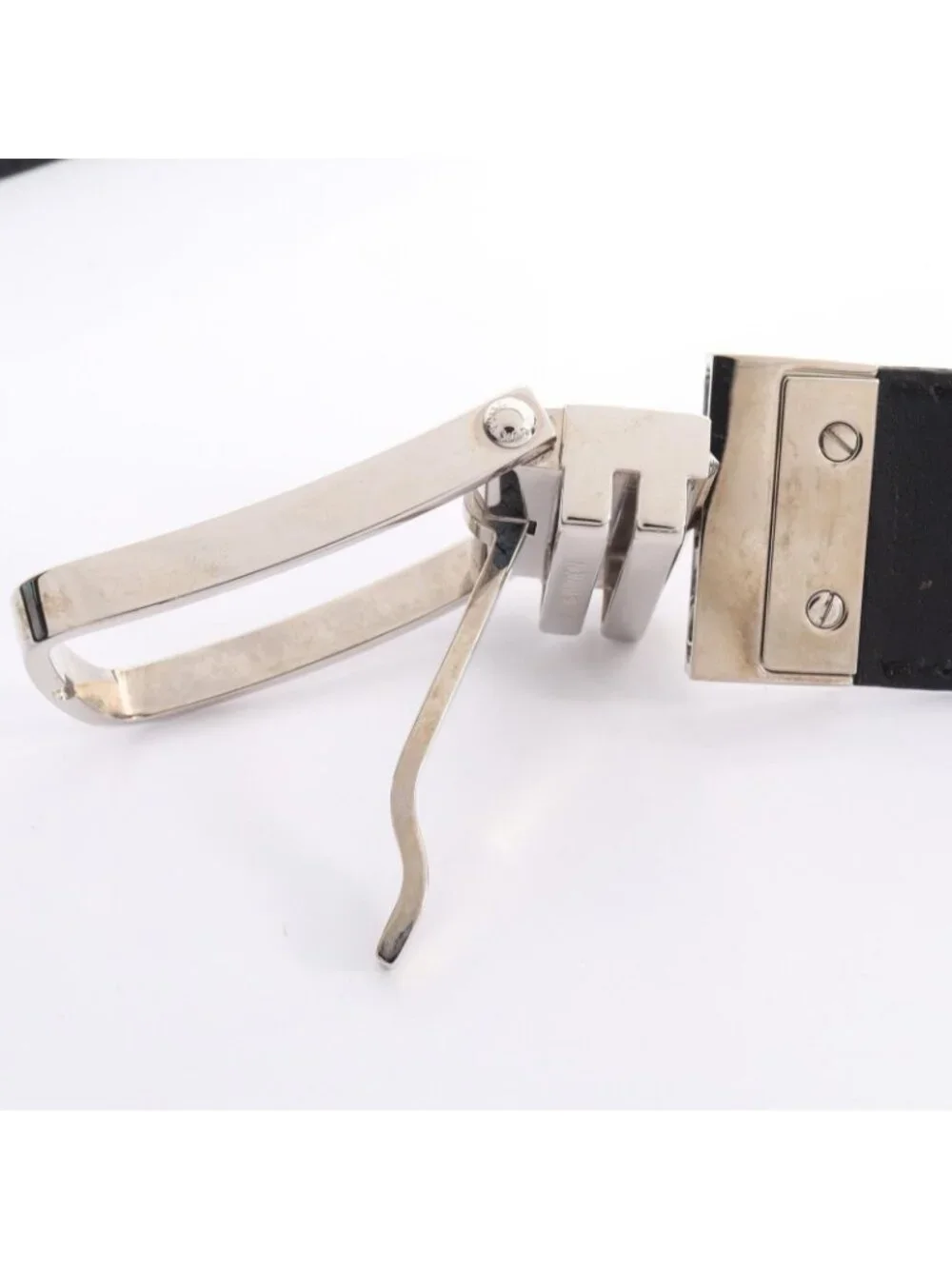 Louis Vuitton Belt Boston Damier Infini Onyx Silver Reversible Leather